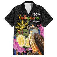 Kadayawan Philippines Family Matching Tank Maxi Dress and Hawaiian Shirt Filipino Eagle Happy 39th Anniversary LT14 Dad's Shirt - Short Sleeve Black - Polynesian Pride