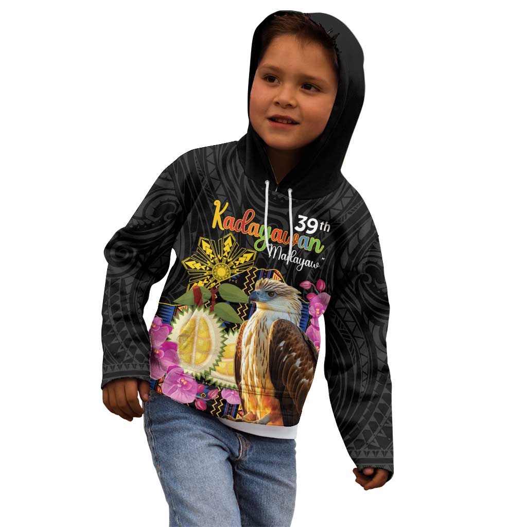 Kadayawan Philippines Kid Hoodie Filipino Eagle Happy 39th Anniversary LT14 - Polynesian Pride
