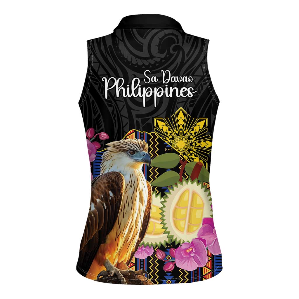 Kadayawan Philippines Women Sleeveless Polo Shirt Filipino Eagle Happy 39th Anniversary LT14 - Polynesian Pride