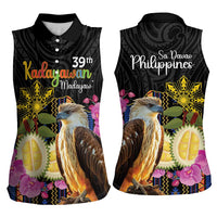 Kadayawan Philippines Women Sleeveless Polo Shirt Filipino Eagle Happy 39th Anniversary LT14 - Polynesian Pride