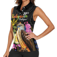 Kadayawan Philippines Women Sleeveless Polo Shirt Filipino Eagle Happy 39th Anniversary LT14 - Polynesian Pride