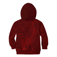 Oxblood Polynesia Kid Hoodie Hawaiian Tribal Hammerhead Shark Tattoo LT14 - Polynesian Pride