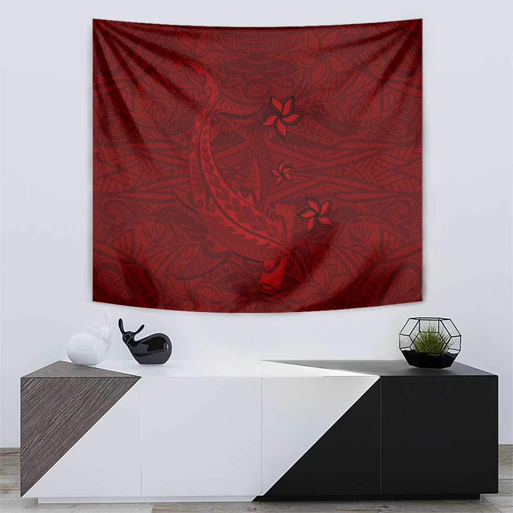 Oxblood Polynesia Tapestry Hawaiian Tribal Hammerhead Shark Tattoo LT14 - Polynesian Pride
