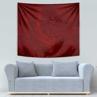 Oxblood Polynesia Tapestry Hawaiian Tribal Hammerhead Shark Tattoo LT14 - Polynesian Pride