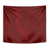 Oxblood Polynesia Tapestry Hawaiian Tribal Hammerhead Shark Tattoo LT14 - Polynesian Pride