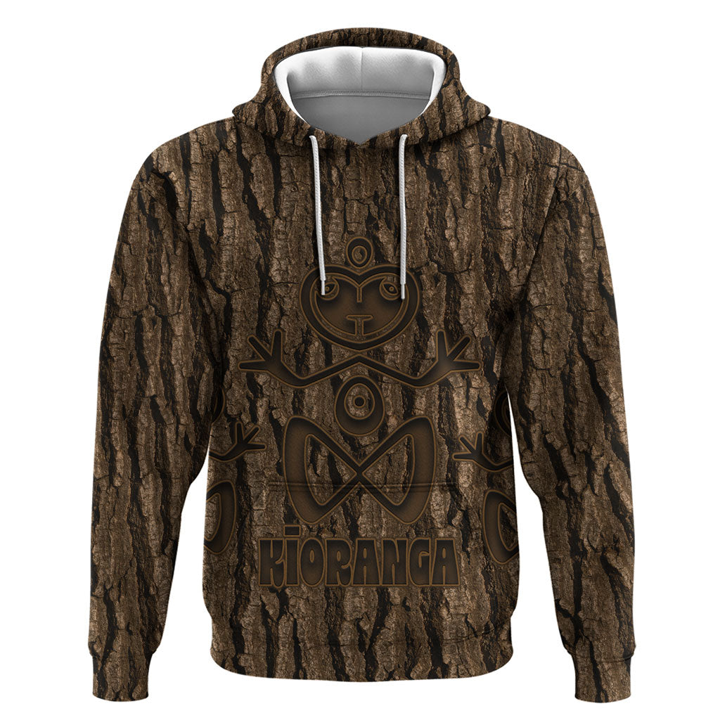 Kioranga Moriori New Zealand Hoodie Kopi Rakau Carving Art LT14 Pullover Hoodie Brown - Polynesian Pride