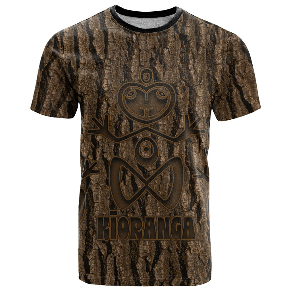 Kioranga Moriori New Zealand T Shirt Kopi Rakau Carving Art LT14 Brown - Polynesian Pride