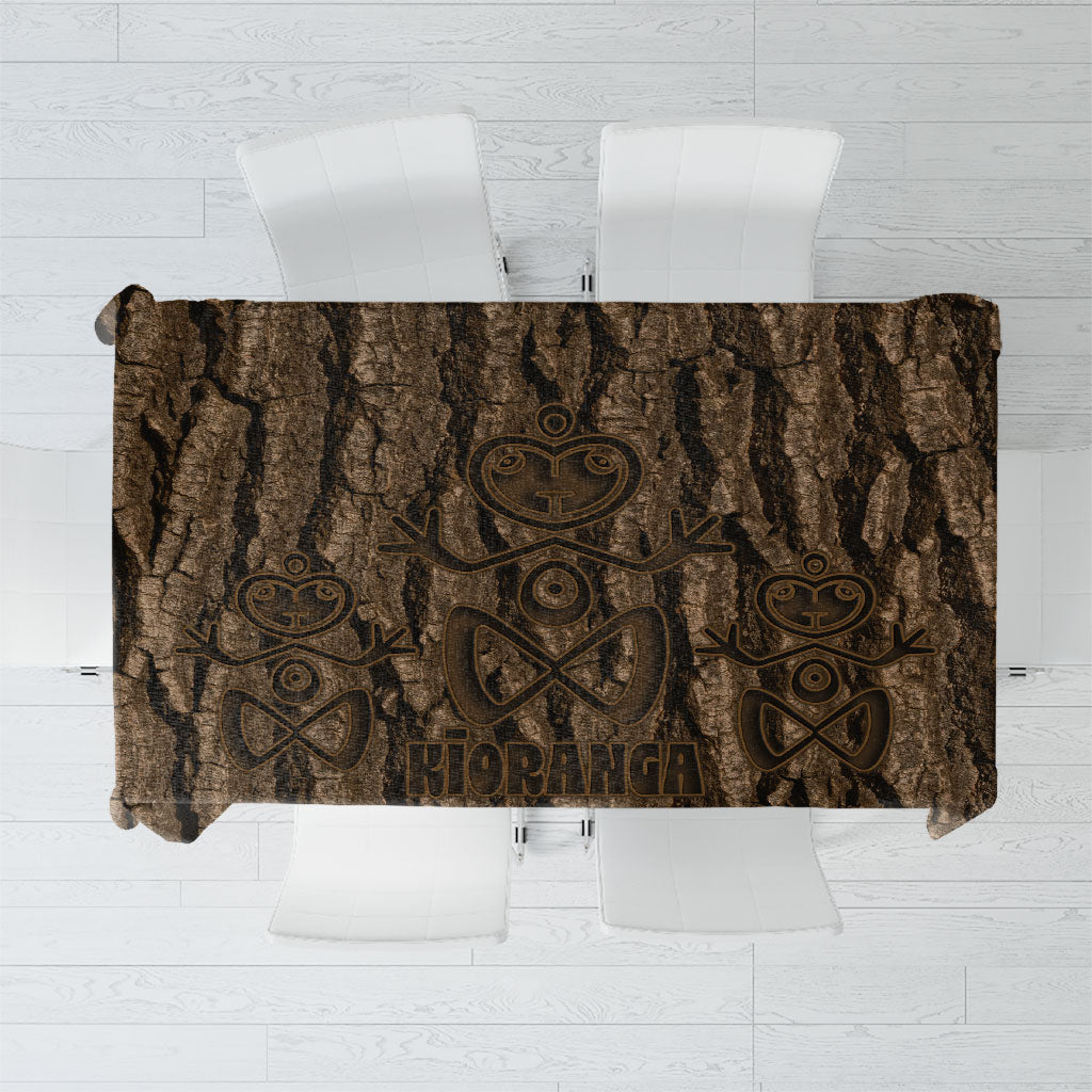 Kioranga Moriori New Zealand Tablecloth Kopi Rakau Carving Art LT14 Brown - Polynesian Pride