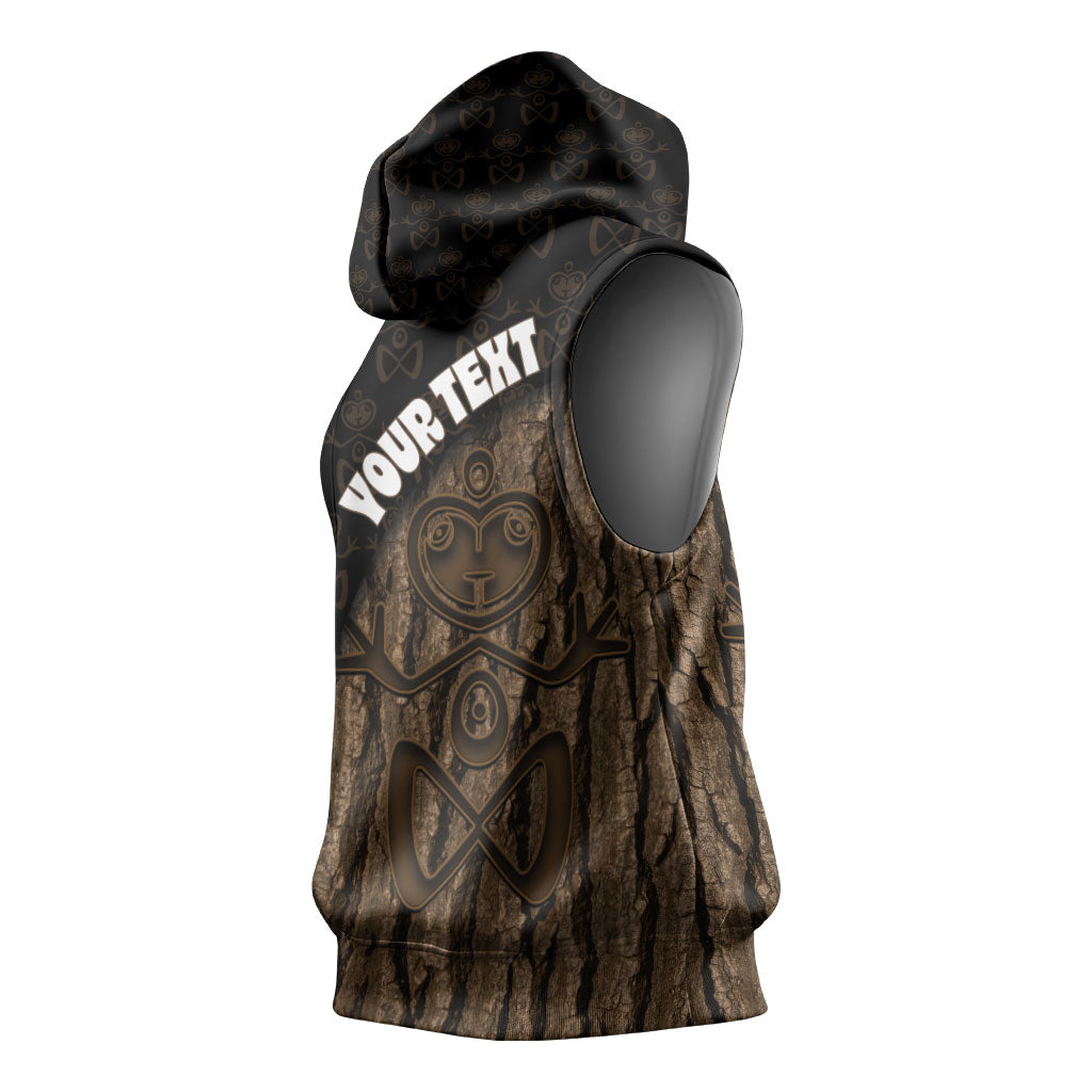 Moriori Kekoru New Zealand Personalised Sleeveless Hoodie Kopi Rakau Carving Chatham Islands Map LT14 - Polynesian Pride