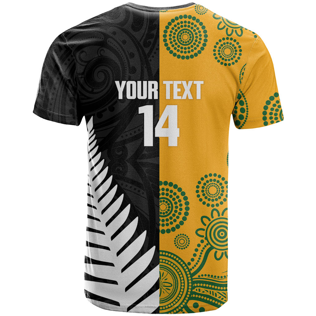 New Zealand Australia Rugby Bledisloe 2026 Custom T Shirt Champion Trophy Maori Aboriginal Art LT14 - Polynesian Pride