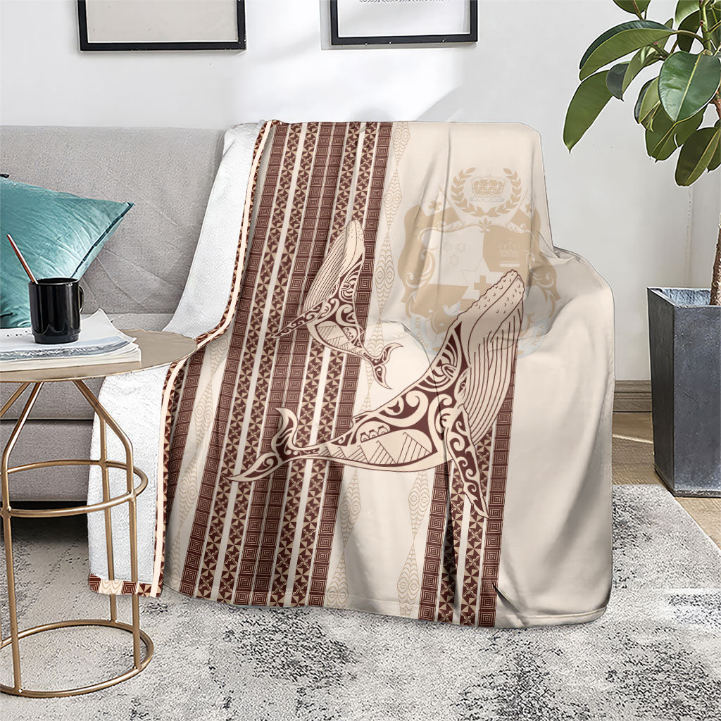 Swimming With Humpback Whales Season Tonga Blanket Tongan Tofuaa Ngatu Pattern Brown LT14 - Polynesian Pride