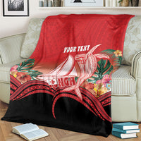 Vavau Sailing Festival Tonga Personalised Blanket Humpback Whale Sailboat Tropical Vibes LT14 - Polynesian Pride