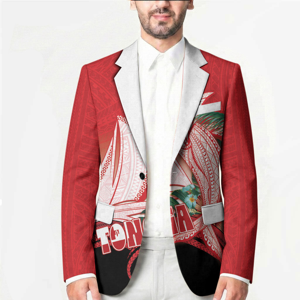 Vavau Sailing Festival Tonga Personalised Blazer Humpback Whale Sailboat Tropical Vibes LT14 - Polynesian Pride