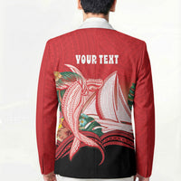 Vavau Sailing Festival Tonga Personalised Blazer Humpback Whale Sailboat Tropical Vibes LT14 - Polynesian Pride