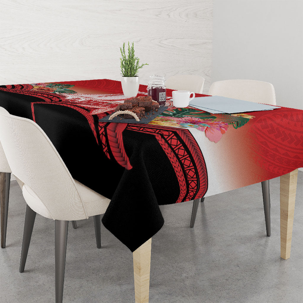 Vavau Sailing Festival Tonga Personalised Tablecloth Humpback Whale Sailboat Tropical Vibes LT14 - Polynesian Pride