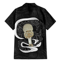 Black New Zealand Eel Family Matching Mermaid Dress and Hawaiian Shirt Aotearoa Maori Tuna With Kotiate Weapon LT14 - Polynesian Pride