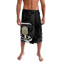 Black New Zealand Eel Lavalava Aotearoa Maori Tuna With Kotiate Weapon LT14 Black - Polynesian Pride