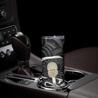Black New Zealand Eel Skinny Tumbler Aotearoa Maori Tuna With Kotiate Weapon LT14 - Polynesian Pride