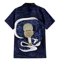 Blue New Zealand Eel Family Matching Mermaid Dress and Hawaiian Shirt Aotearoa Maori Tuna With Kotiate Weapon LT14 - Polynesian Pride