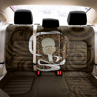 Gold New Zealand Eel Back Car Seat Cover Aotearoa Maori Tuna With Kotiate Weapon LT14 - Polynesian Pride
