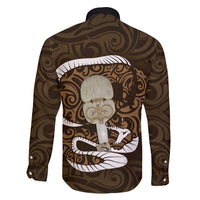 Gold New Zealand Eel Family Matching Summer Maxi Dress and Hawaiian Shirt Aotearoa Maori Tuna With Kotiate Weapon LT14 - Polynesian Pride