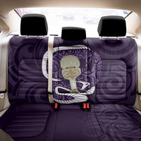 Purple New Zealand Eel Back Car Seat Cover Aotearoa Maori Tuna With Kotiate Weapon LT14 - Polynesian Pride