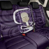 Purple New Zealand Eel Back Car Seat Cover Aotearoa Maori Tuna With Kotiate Weapon LT14 - Polynesian Pride