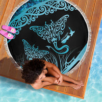 New Zealand Stingray Beach Blanket Aotearoa Whai With Maori Paua Shell LT14 - Polynesian Pride