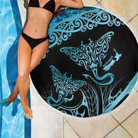 New Zealand Stingray Beach Blanket Aotearoa Whai With Maori Paua Shell LT14 - Polynesian Pride