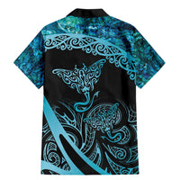 New Zealand Stingray Family Matching Mermaid Dress and Hawaiian Shirt Aotearoa Whai With Maori Paua Shell LT14 - Polynesian Pride