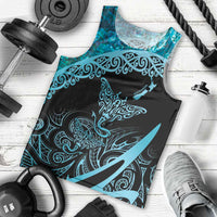 New Zealand Stingray Men Tank Top Aotearoa Whai With Maori Paua Shell LT14 - Polynesian Pride
