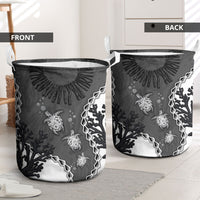 Black Coral Hawaii Laundry Basket Ekaha Ku Moana Honu Sea Turtle