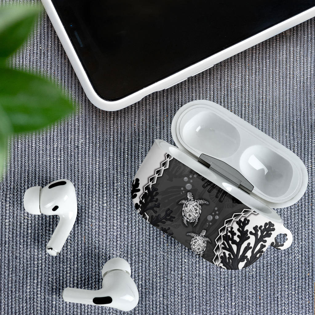 Black Coral Hawaii AirPods Case Ekaha Ku Moana Honu Sea Turtle