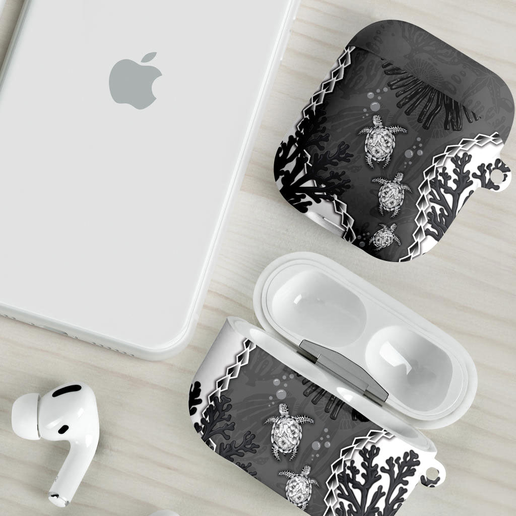 Black Coral Hawaii AirPods Case Ekaha Ku Moana Honu Sea Turtle