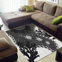 Black Coral Hawaii Area Rug Ekaha Ku Moana Honu Sea Turtle