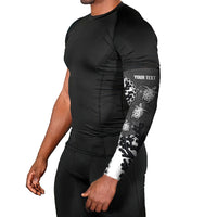 Personalized Black Coral Hawaii Arm Sleeves Ekaha Ku Moana Honu Sea Turtle