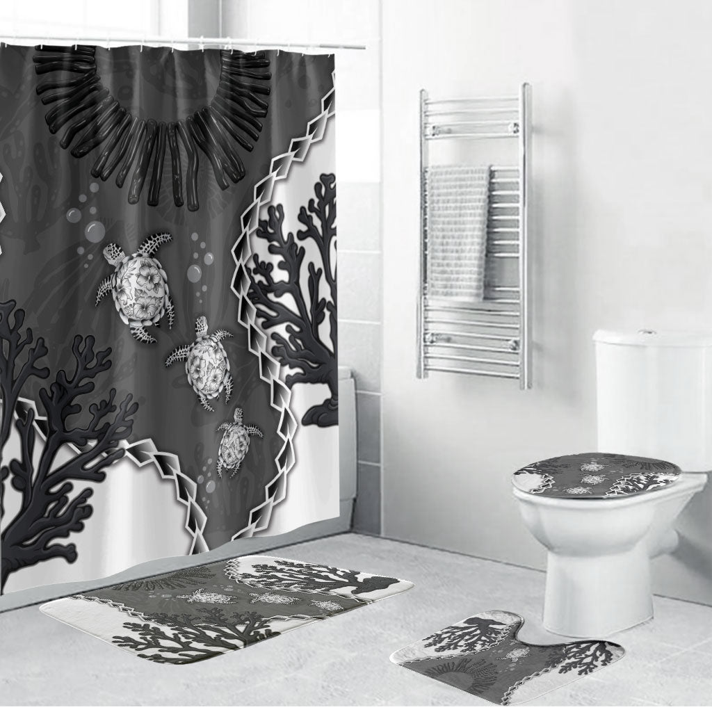 Black Coral Hawaii Bathroom Set Ekaha Ku Moana Honu Sea Turtle