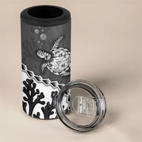 Personalized Black Coral Hawaii 4 in 1 Can Cooler Tumbler Ekaha Ku Moana Honu Sea Turtle LT14 - Polynesian Pride