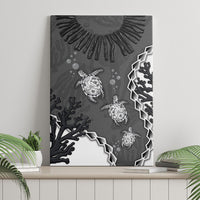 Black Coral Hawaii Canvas Wall Art Ekaha Ku Moana Honu Sea Turtle