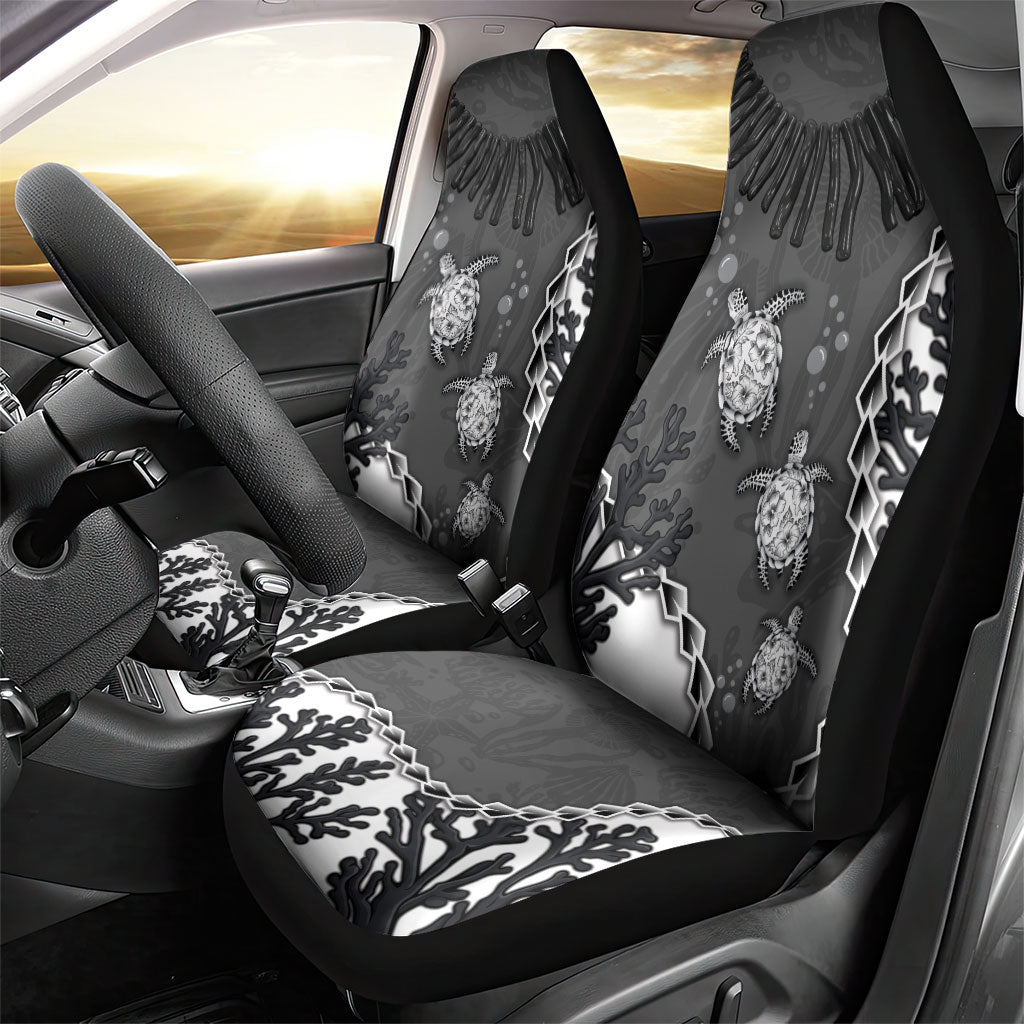 Black Coral Hawaii Car Seat Cover Ekaha Ku Moana Honu Sea Turtle