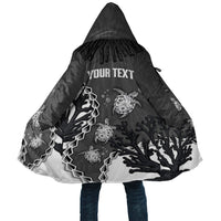 Personalized Black Coral Hawaii Cloak Ekaha Ku Moana Honu Sea Turtle