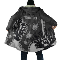 Personalized Black Coral Hawaii Cloak Ekaha Ku Moana Honu Sea Turtle