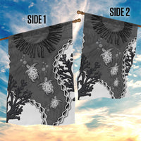 Black Coral Hawaii Garden Flag Ekaha Ku Moana Honu Sea Turtle