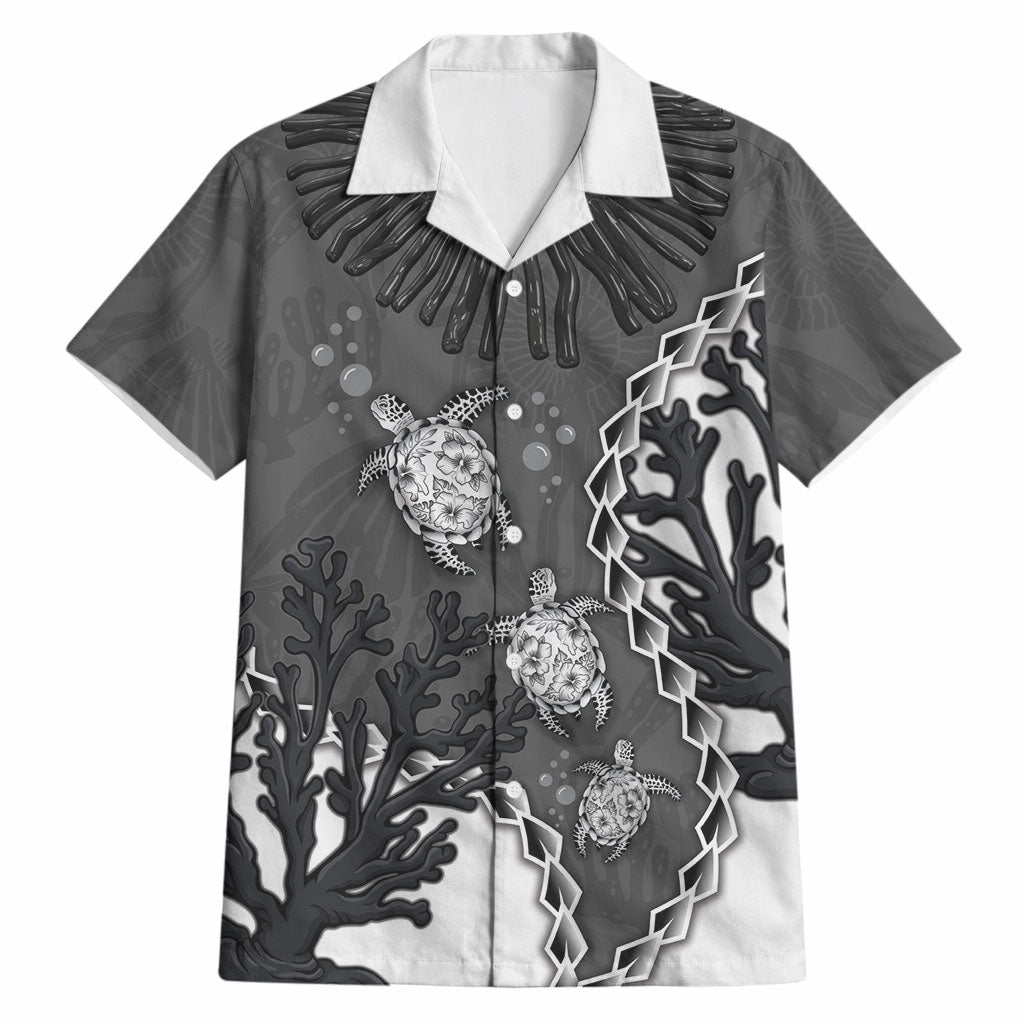 Personalized Black Coral Hawaii Hawaiian Shirt Ekaha Ku Moana Honu Sea Turtle