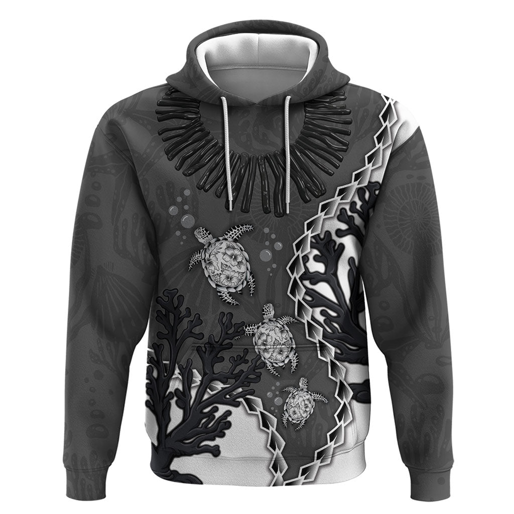 Personalized Black Coral Hawaii Hoodie Ekaha Ku Moana Honu Sea Turtle