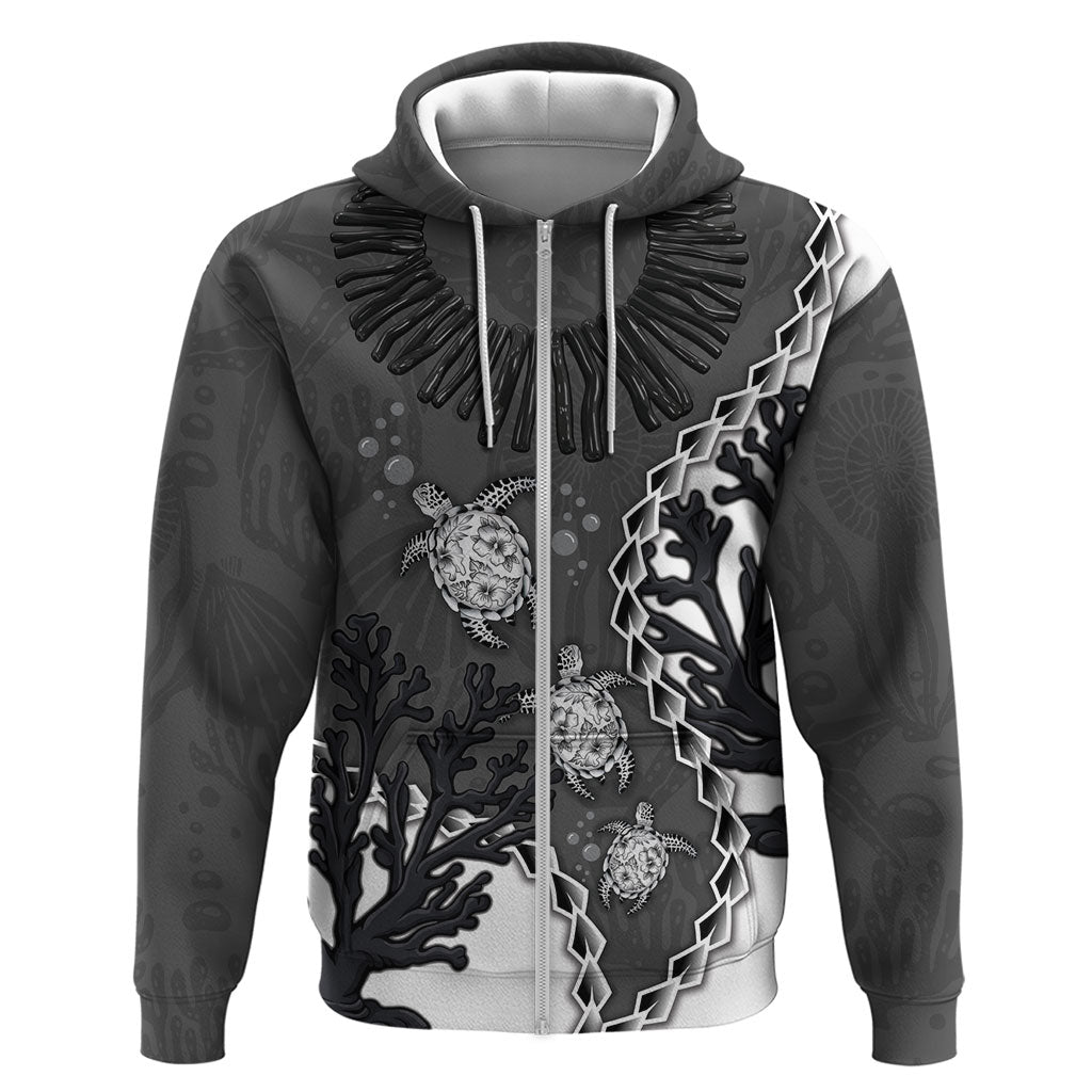 Personalized Black Coral Hawaii Hoodie Ekaha Ku Moana Honu Sea Turtle