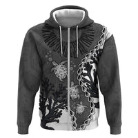 Personalized Black Coral Hawaii Hoodie Ekaha Ku Moana Honu Sea Turtle