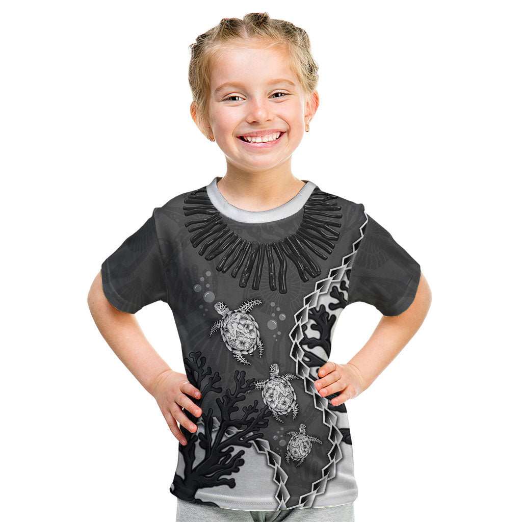 Personalized Black Coral Hawaii Kid T Shirt Ekaha Ku Moana Honu Sea Turtle