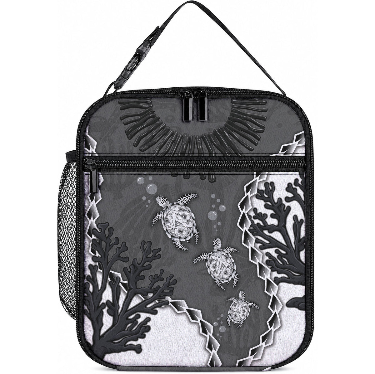 Black Coral Hawaii Lunch Bag Ekaha Ku Moana Honu Sea Turtle