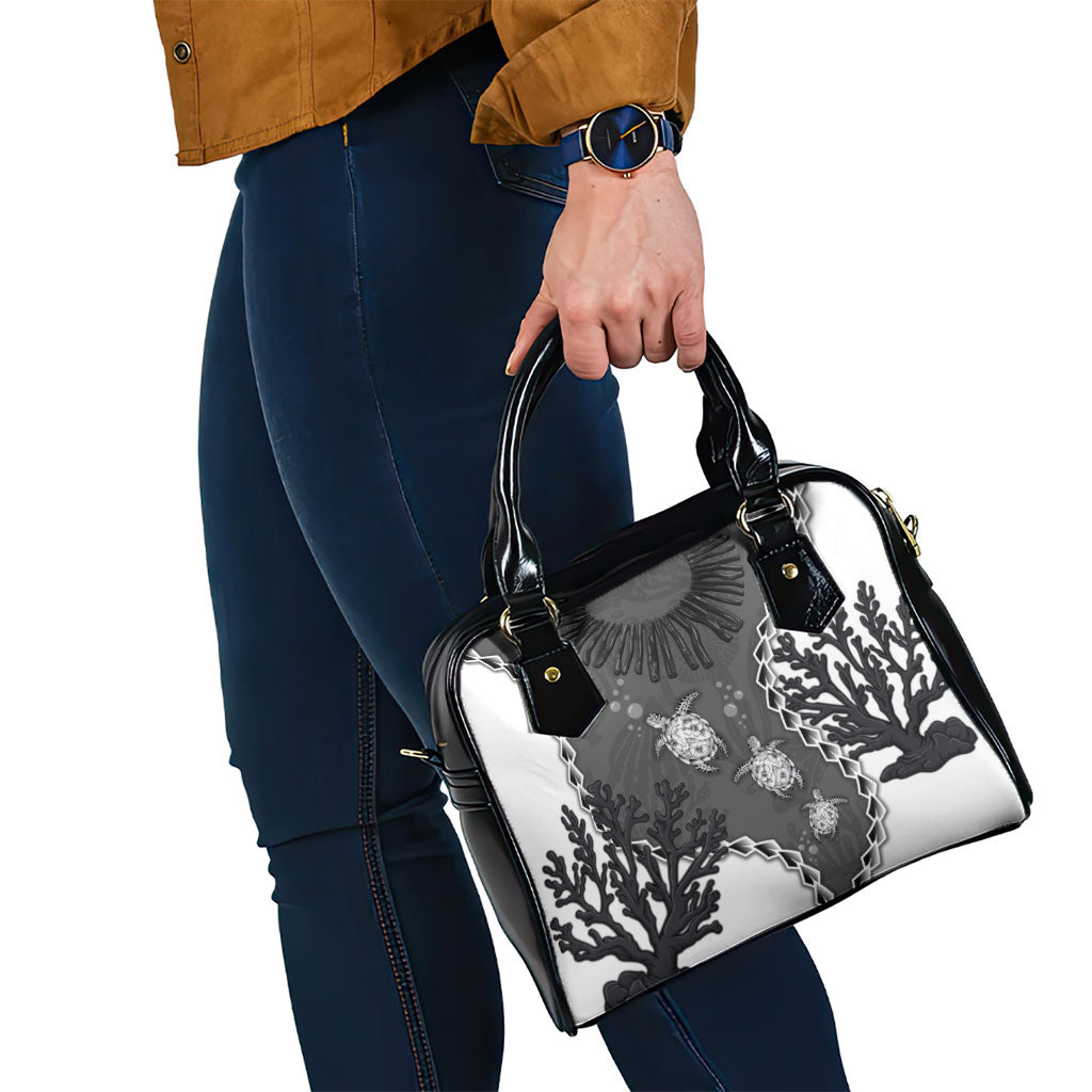 Black Coral Hawaii Shoulder Handbag Ekaha Ku Moana Honu Sea Turtle